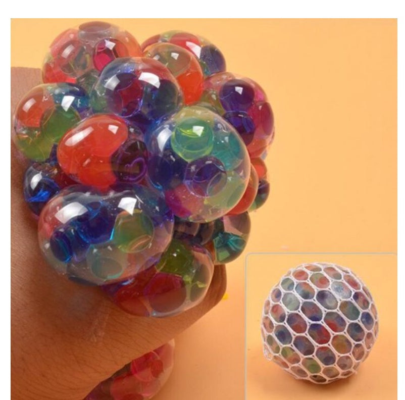 Grape Pop Ball — grape mesh pop squeeze ball, alternate angle