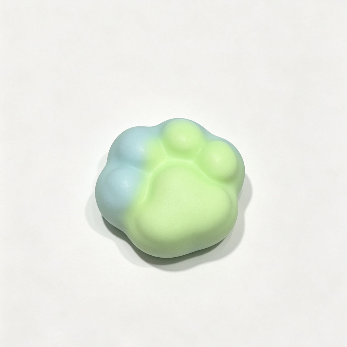 Pastel Paw Crunch — pastel paw-shaped crispy squishy, alternate angle