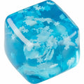 Snowflake Gel Cube — translucent blue maltose gel cube with white snowflake inclusions