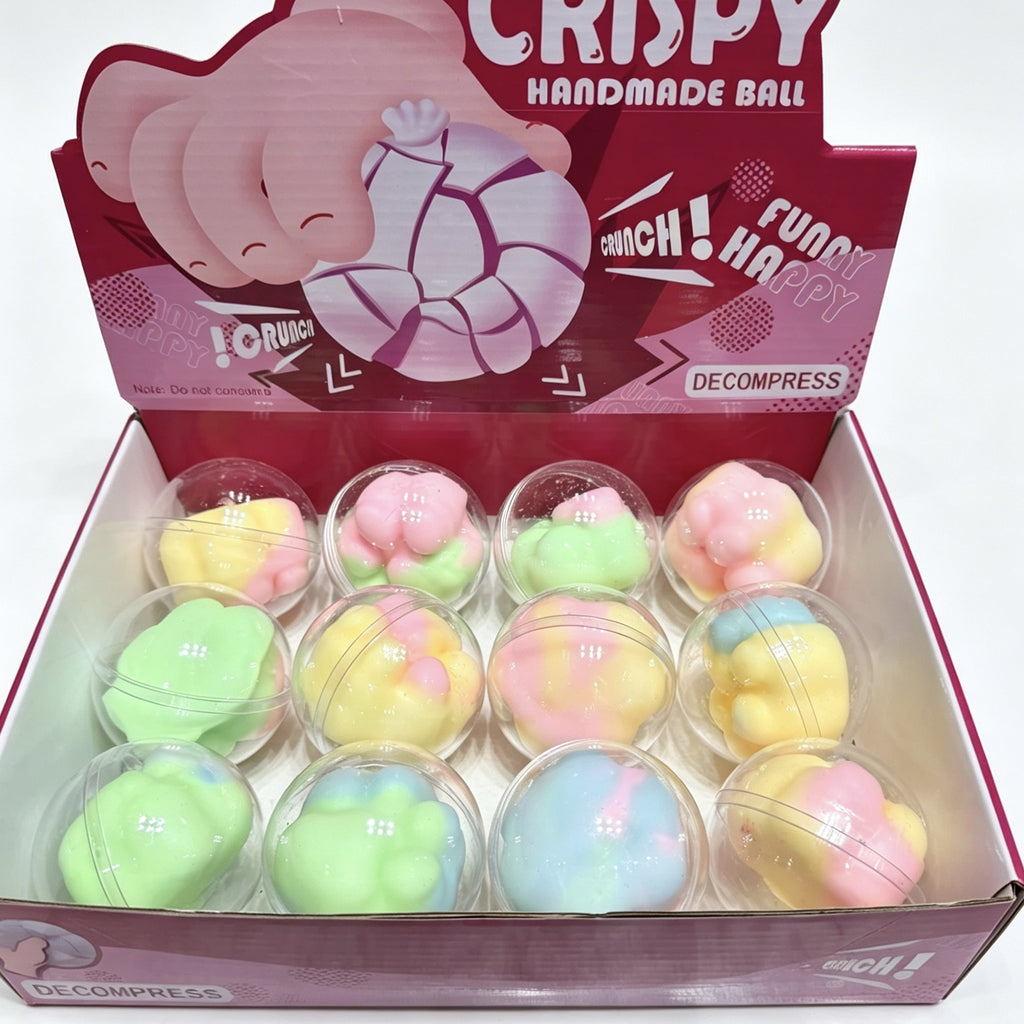 Pastel Paw Crunch — pastel paw-shaped crispy squishy, different angle