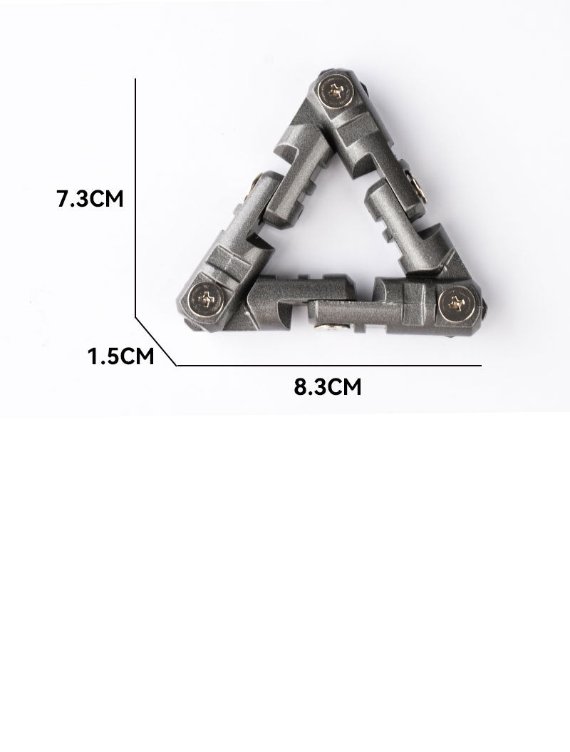 Roller Spinner — metal chain roller fidget for desks, another angle