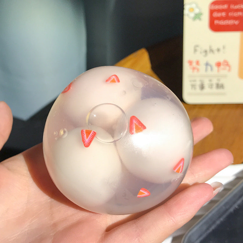 Moldable Crunch Ball — moldable crunch ball that stretches, squishes and reshapes, detail view