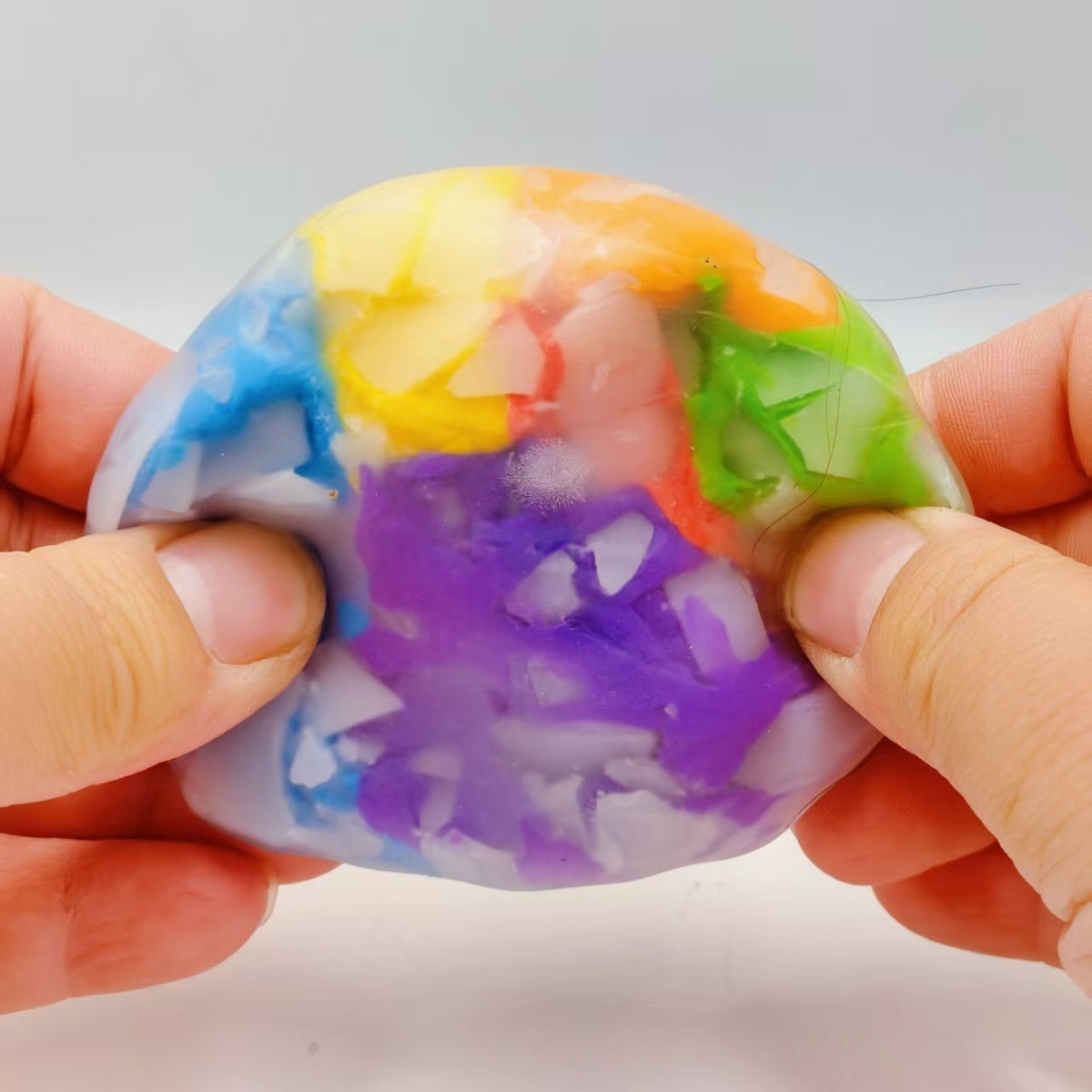 Crunchy Squeeze Ball — crunchy squeeze ball filled with crispy beads, another angle