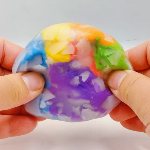 Crunchy Squeeze Ball — crunchy squeeze ball filled with crispy beads, another angle