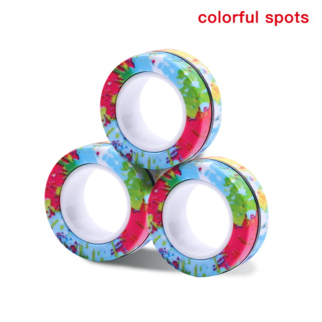 Magnetic Rings — Color Splatter magnetic fidget rings, set of 3
