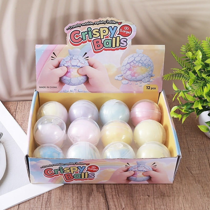 Crunchy Squeeze Ball — crunchy squeeze ball filled with crispy beads