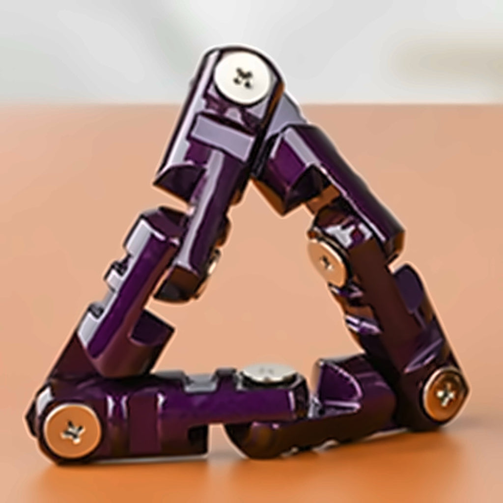 Roller Spinner — metal chain roller fidget for desks, close-up view
