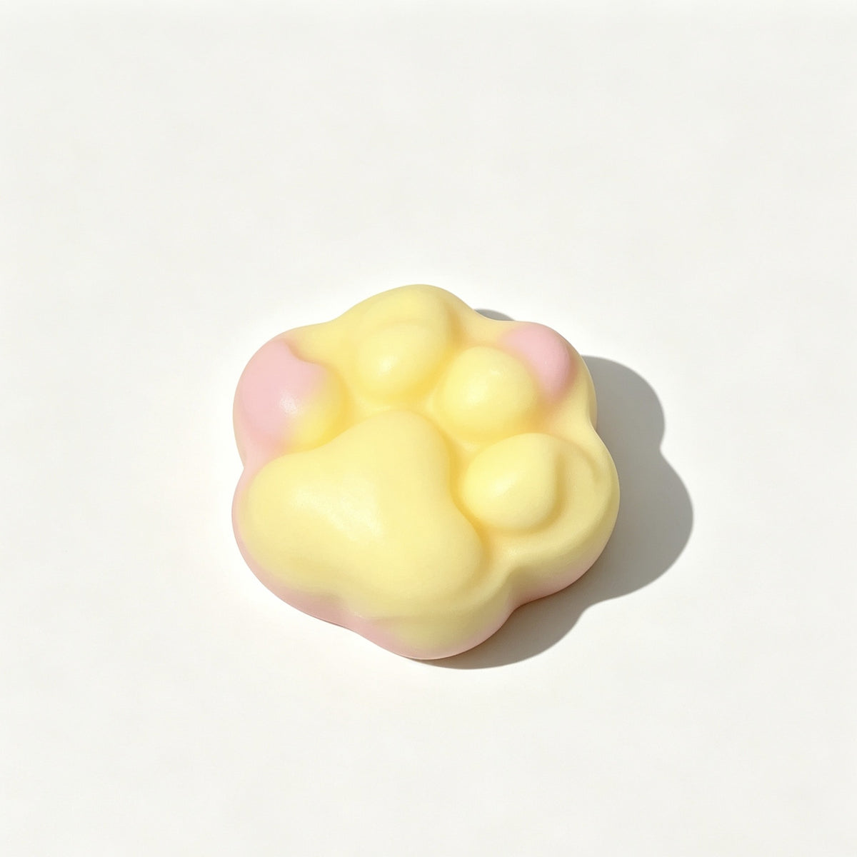 Pastel Paw Crunch — pastel paw-shaped crispy squishy, detail view