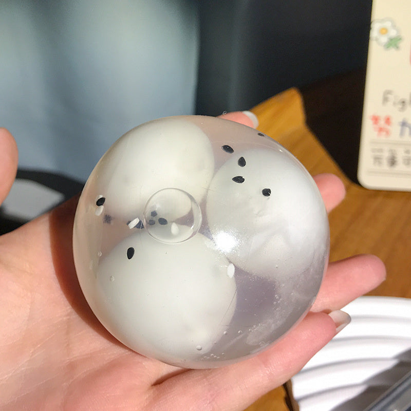 Moldable Crunch Ball — moldable crunch ball that stretches, squishes and reshapes, side view