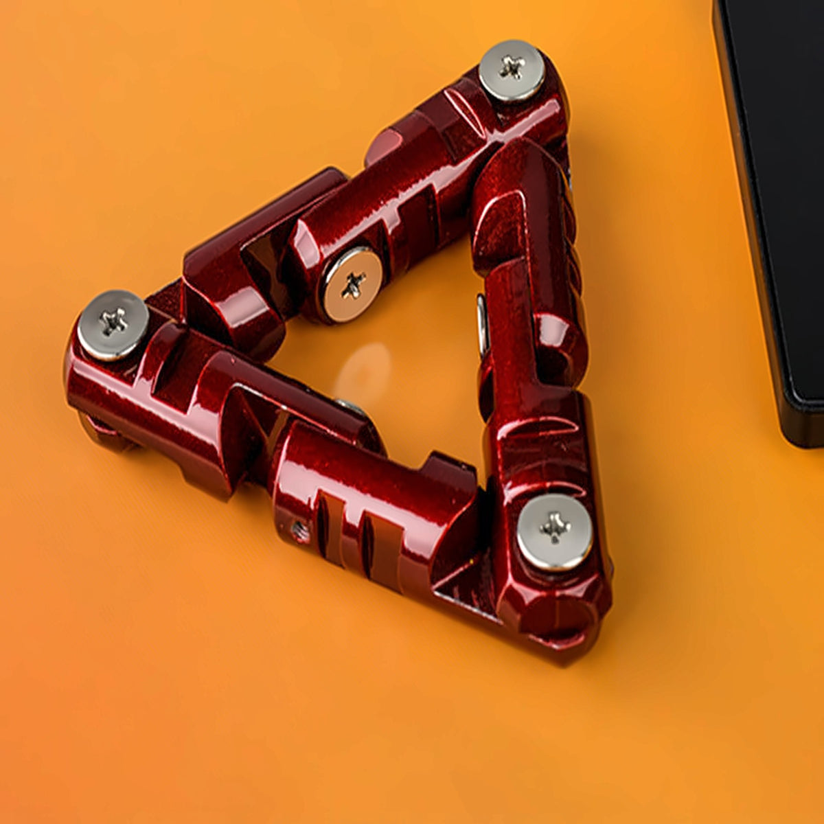 Roller Spinner — metal chain roller fidget for desks, different angle