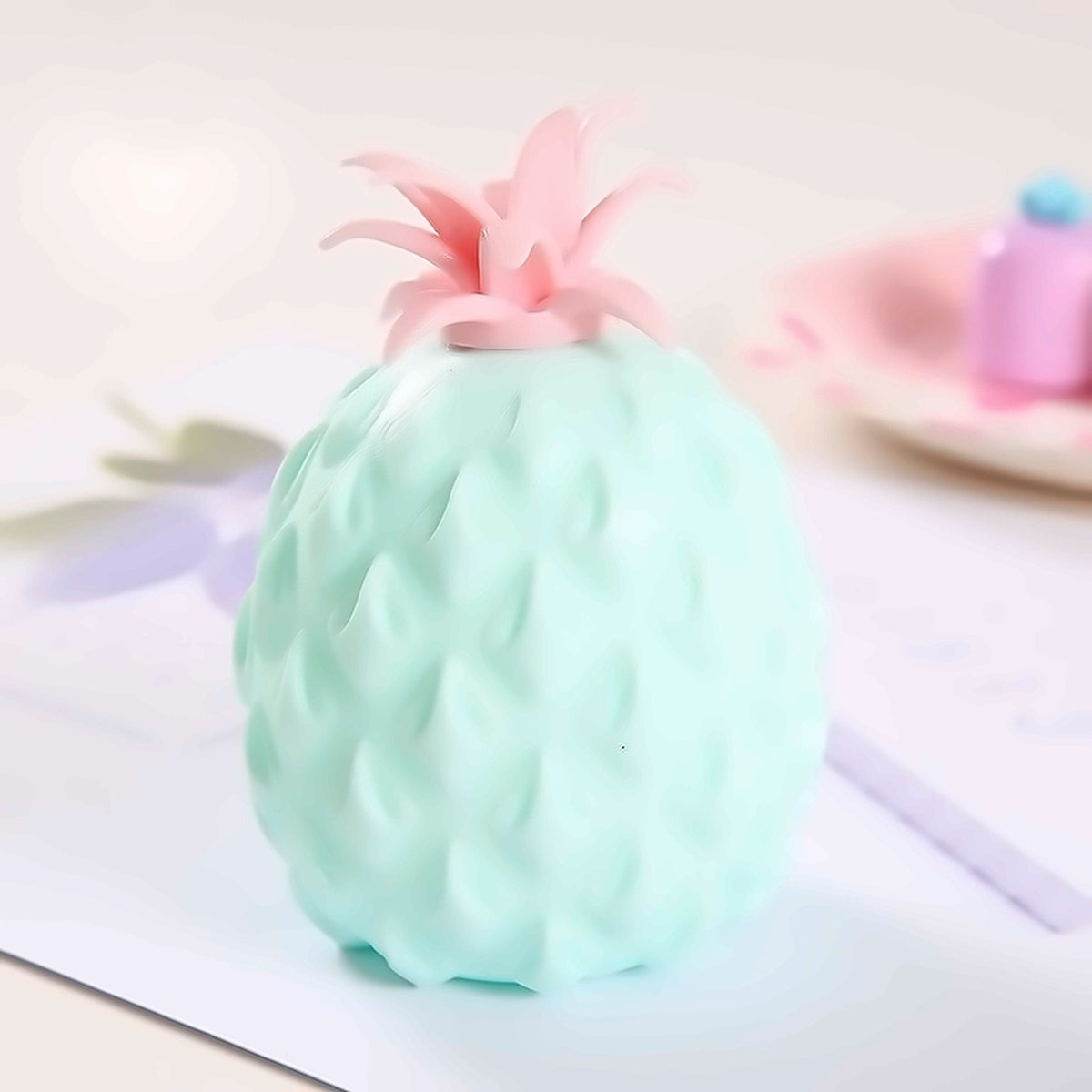 Pineapple Pop Ball — pineapple mesh pop squeeze ball, detail view