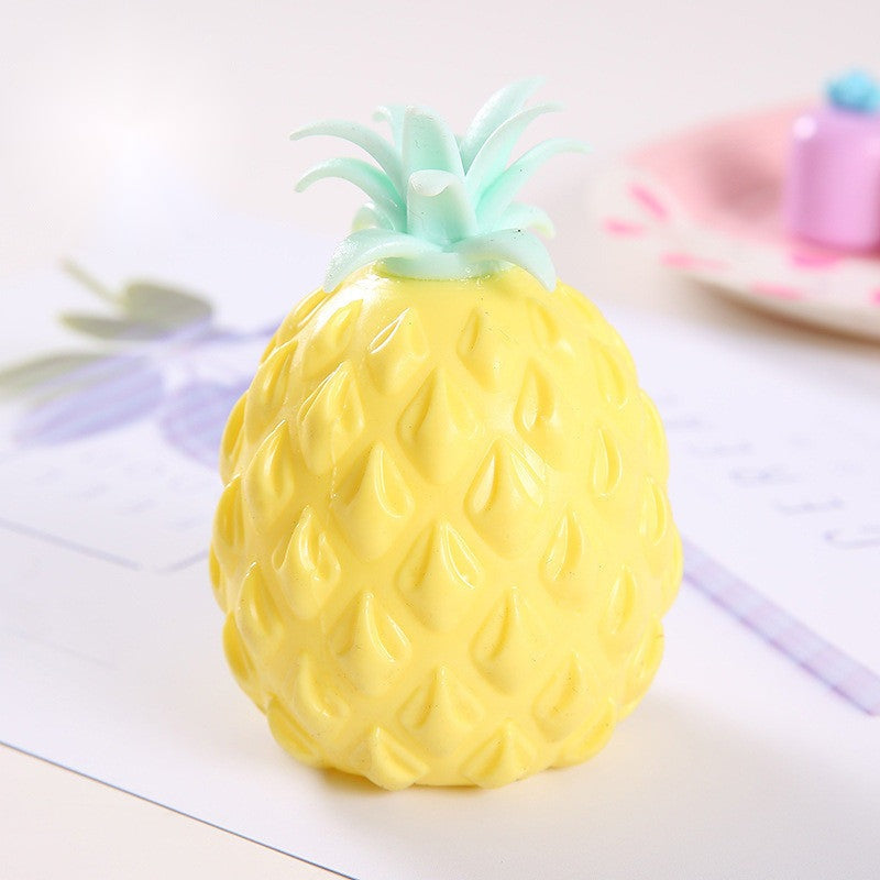 Pineapple Pop Ball — pineapple mesh pop squeeze ball, side view