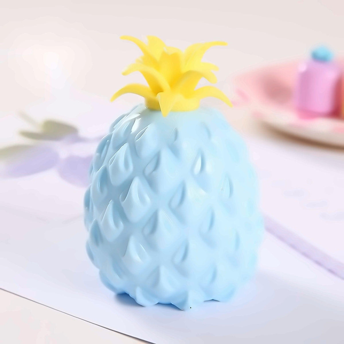 Pineapple Pop Ball — pineapple mesh pop squeeze ball, close-up view