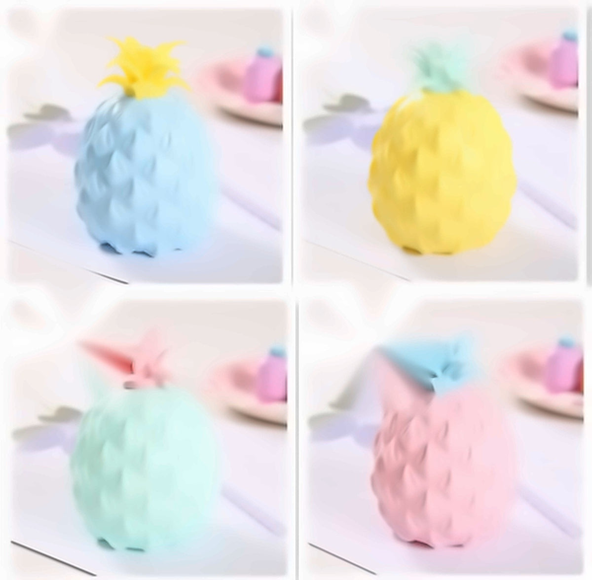 Pineapple Pop Ball — pineapple mesh pop squeeze ball, another view